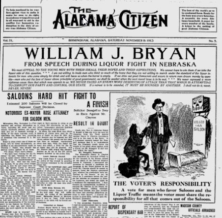 Alabama Citizen newspaper 1913